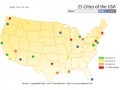 Spel 25 cities of the USA