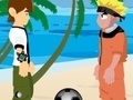 Spel Naruto and Ben 10 play volleyball