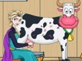 Spel Elsa milking cow