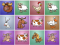 Spel Farm animals matching puzzles