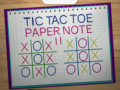 Spel Tic Tac Toe Paper Note 2