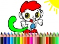 Spel Back To School: Monkey Coloring