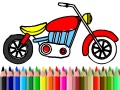Spel Back To School: Motorbike Coloring