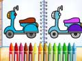 Spel Cute Bike Coloring Book