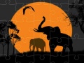 Spel Elephant Silhouette Jigsaw