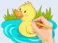 Spel Coloring Book: Baby Duck Swim