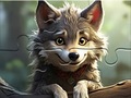Spel Jigsaw Puzzle: Smiling Wolf
