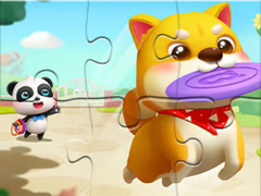 Spel Jigsaw Puzzle: Little Panda Play With Pet