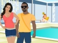 Spel Kanye West and Kim Kardashian Kissing