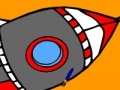 Spel Flying Space rocket coloring