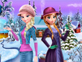 Spel Elsa and Anna Winter Dress Up