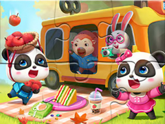 Spel Jigsaw Puzzle: Little Panda Picnic