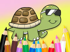 Spel Coloring Book: Sunglasses Turtle