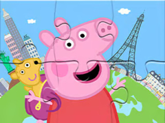 Spel Jigsaw Puzzle: Peppa Travel Around