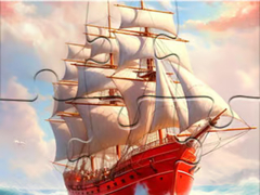 Spel Jigsaw Puzzle: White Sailing Boat