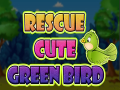 Spel Rescue Cute Green Bird