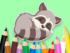 Spel Coloring Book: Baby Raccoon