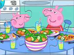 Spel Jigsaw Puzzle: Peppa Dinner Time