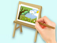 Spel Coloring Book: Paysage Drawing Board