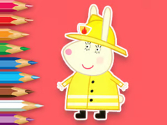 Spel Coloring Book: Rabbit Firefighter