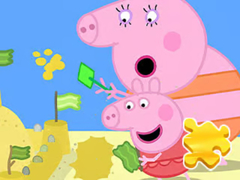 Spel Jigsaw Puzzle: Peppa Pig Making Sand