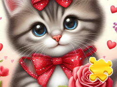 Spel Jigsaw Puzzle: Rose Cat