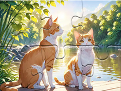 Spel Jigsaw Puzzle: Cats In Pairs