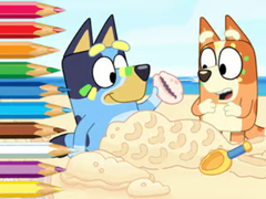 Spel Coloring Book: Bluey On The Beach