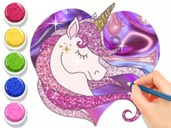 Spel Coloring Book: Glowing Unicorn