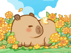 Spel Jigsaw Puzzle: Capybara In Sunflowers