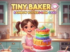 Spel Tiny Baker: Rainbow Buttercream Cake