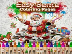 Spel Easy Santa Coloring Pages