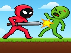 Spel Red Stickman vs Monster School