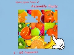 Spel Square jigsaw Puzzle 2 - Assemble Fruits