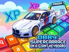 Spel Obby: Supercar Race on a Giant Keyboard