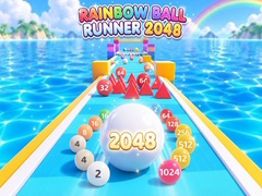 Spel Rainbow Ball Runner 2048
