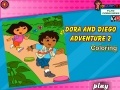 Spel Dora and Diego Adventure Coloring 2