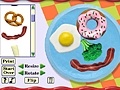 Spel Funny faces out of food