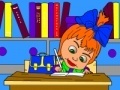 Spel Masha and the Bear do their homework